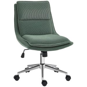 Chaise de bureau hauteur réglable tissu vert