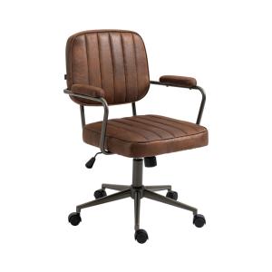 Chaise de bureau Pivotant en pvc und synthetik Cognac