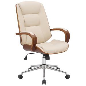 Chaise de bureau Pivotant ergonomique en similicuir Noyer /…