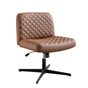 Chaise de bureau pivotante cuir synthétique marron hauteur…