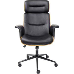 Chaise de bureau réglable à roulettes noire