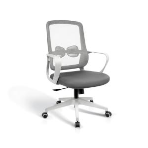 Chaise de bureau réglable en hauteur tissu gris 107x66x61 c…