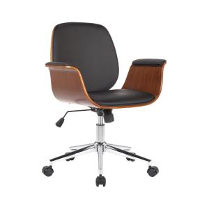 Chaise de bureau réglable en holz Noyer / Noir