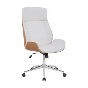 Chaise de bureau réglable en pvc und synthetik Nature / Bla…