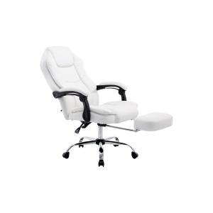 Chaise de bureau réglable pivotante en pvc und synthetik Bl…