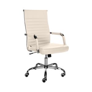 Chaise de bureau réglable pivotante en pvc und synthetik Cr…