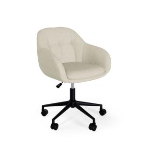 Chaise de bureau rembourrée en beige