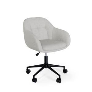 Chaise de bureau rembourrée gris clair