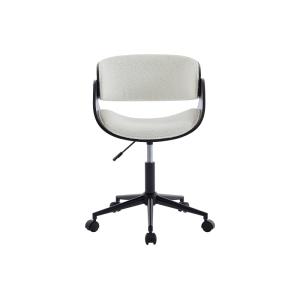 Chaise de bureau simili cuir noir, blanc
