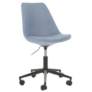 Chaise de bureau tissu bleu clair