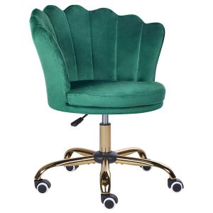 Chaise de bureau velours vert