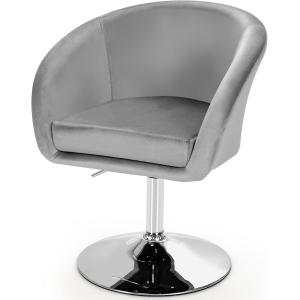 Chaise de coiffeuse grise moderne réglable en hauteur 13cm