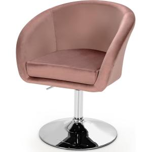 Chaise de coiffeuse rose moderne réglable en hauteur 13cm