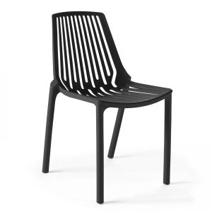 Chaise de jardin ajourée en plastique noir