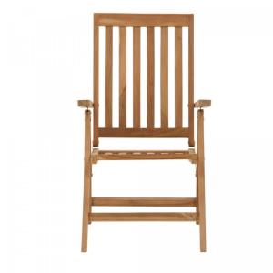 Chaise de jardin ajustable en bois clair