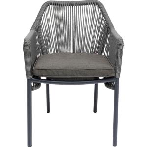 Chaise de jardin avec accoudoirs en aluminium et polyéthylè…