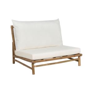 Chaise de jardin bambou blanc cassé