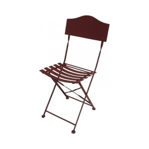 Chaise de jardin en métal bordeaux Ht.85 cm