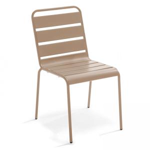 Chaise de jardin en métal taupe