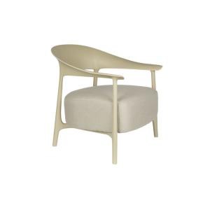 Chaise de jardin en plastique beige