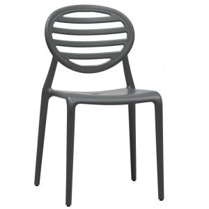 Chaise de jardin en plastique gris