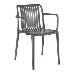 Chaise de jardin en polypropylène gris