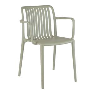 Chaise de jardin en polypropylène gris clair