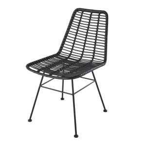 Chaise de jardin professionnelle en résine noire