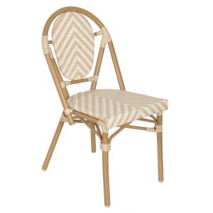 Chaise de jardin style bistrot parisien en aluminium et rot…