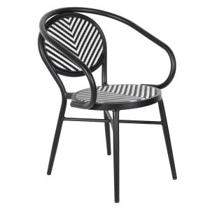 Chaise de jardin style bistrot parisien en aluminium et rot…