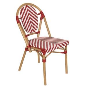 Chaise de jardin style bistrot parisien en aluminium et rot…