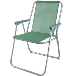 Chaise de plage pliable kaki 52x43x74cm