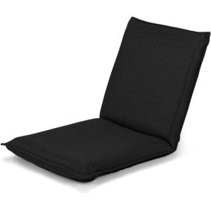 Chaise de sol pliante avec 6 positions réglables noir 98×44…