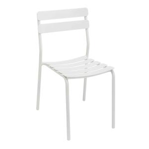 Chaise de terrasse en aluminium blanche