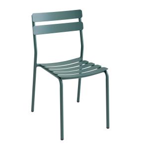 Chaise de terrasse en aluminium vert foncé