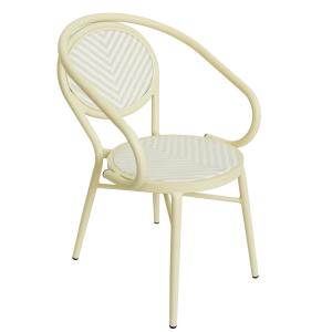 Chaise de terrasse style bistrot parisien en aluminium et r…
