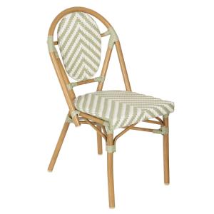 Chaise de terrasse style bistrot parisien en aluminium et r…