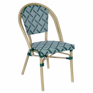 Chaise de terrasse style bistrot parisien en aluminium vert…