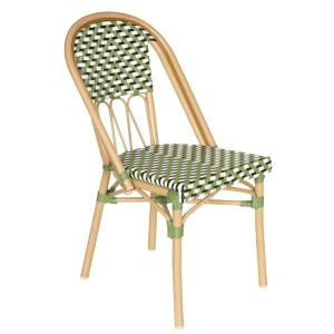 Chaise de terrasse style parisien aluminium et rotin synthé…