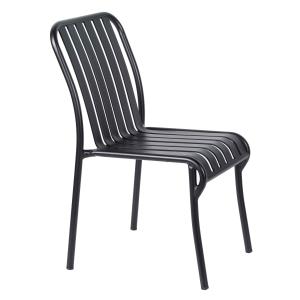 Chaise design de terrasse en aluminium noire