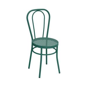 Chaise en acier vert