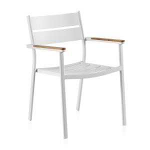 Chaise en aluminium blanc