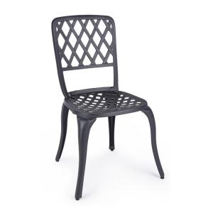 Chaise en aluminium moulé sous pression anthracite