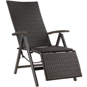 Chaise en rotin Avec structure en aluminium noir