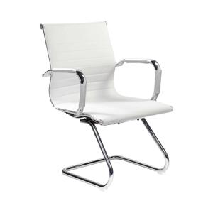 Chaise en similcuir blanc 62x54h89 cm