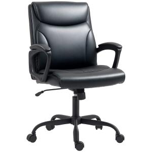 Chaise ergonomique hauteur réglable tissu noir
