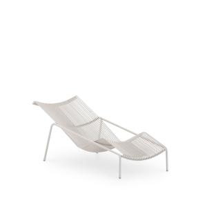Chaise longue beige aluminium
