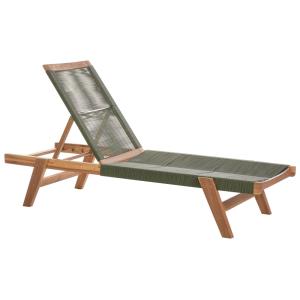 Chaise longue bois d'acacia vert