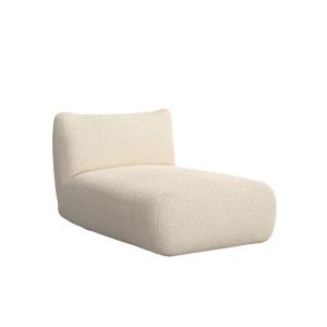 Chaise longue bouclé beige 100 x 148 cm