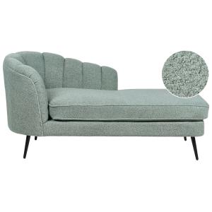 Chaise longue côté gauche bouclé vert